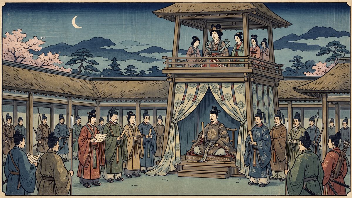 聖徳太子が摂政となるの浮世絵イラスト