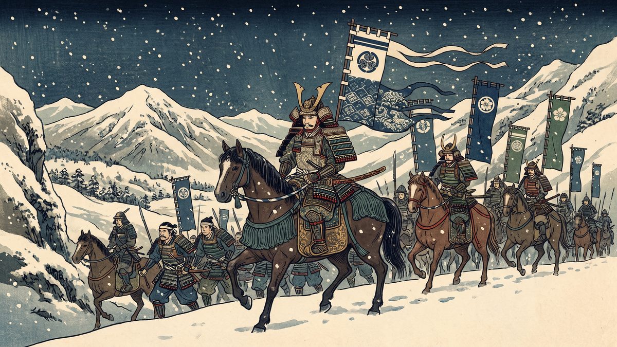 坂上田村麻呂が征夷大将軍にの浮世絵イラスト