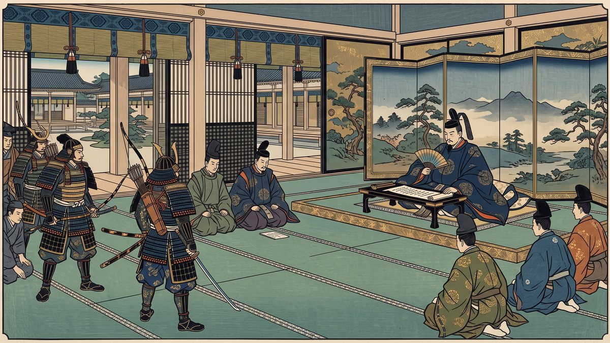 白河上皇が院政を開始の浮世絵イラスト