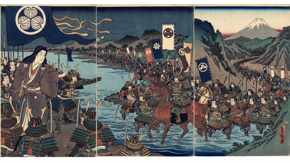 承久の乱の浮世絵イラスト