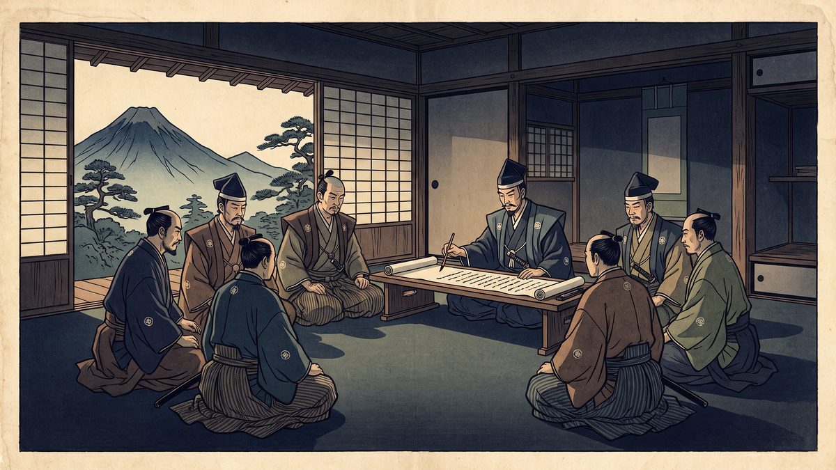 御成敗式目（貞永式目）の浮世絵イラスト