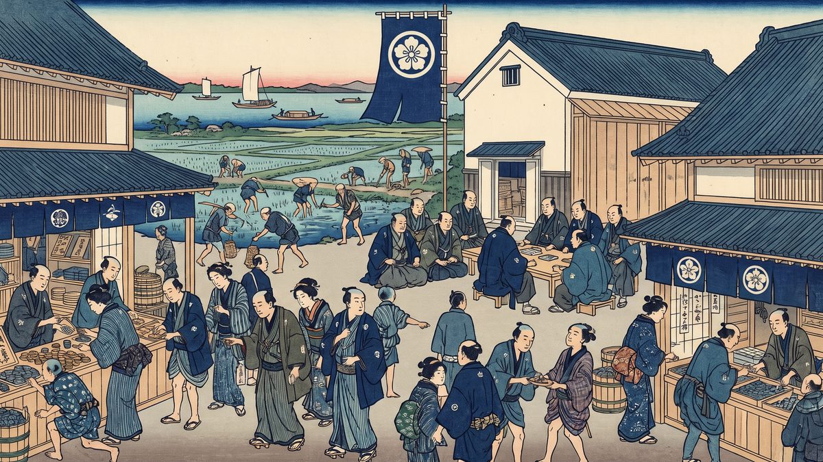 田沼意次が老中にの浮世絵イラスト