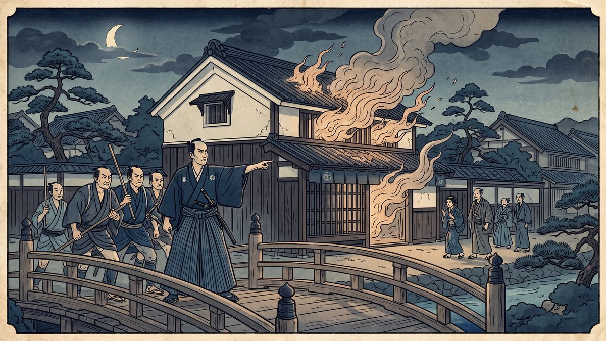 大塩平八郎の乱の浮世絵イラスト