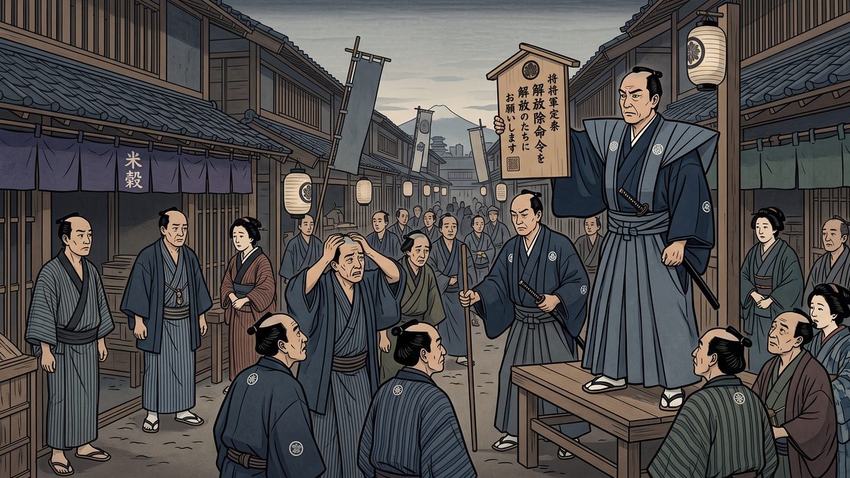 天保の改革（水野忠邦）の浮世絵イラスト