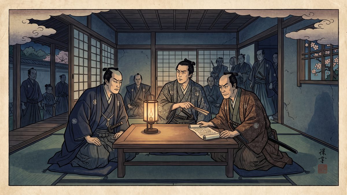 薩長同盟の浮世絵イラスト