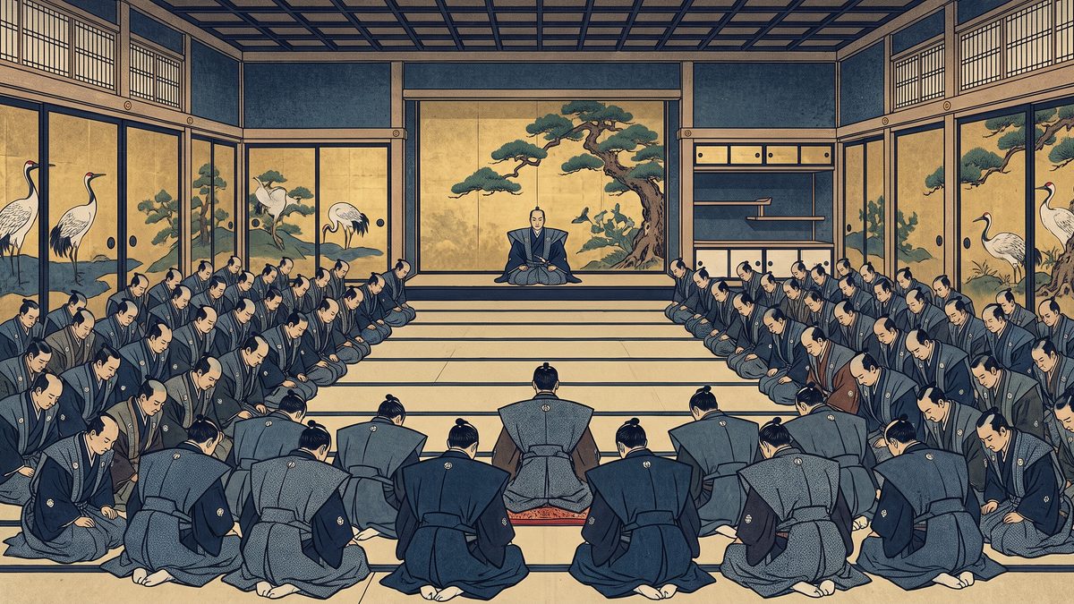 大政奉還・王政復古の浮世絵イラスト