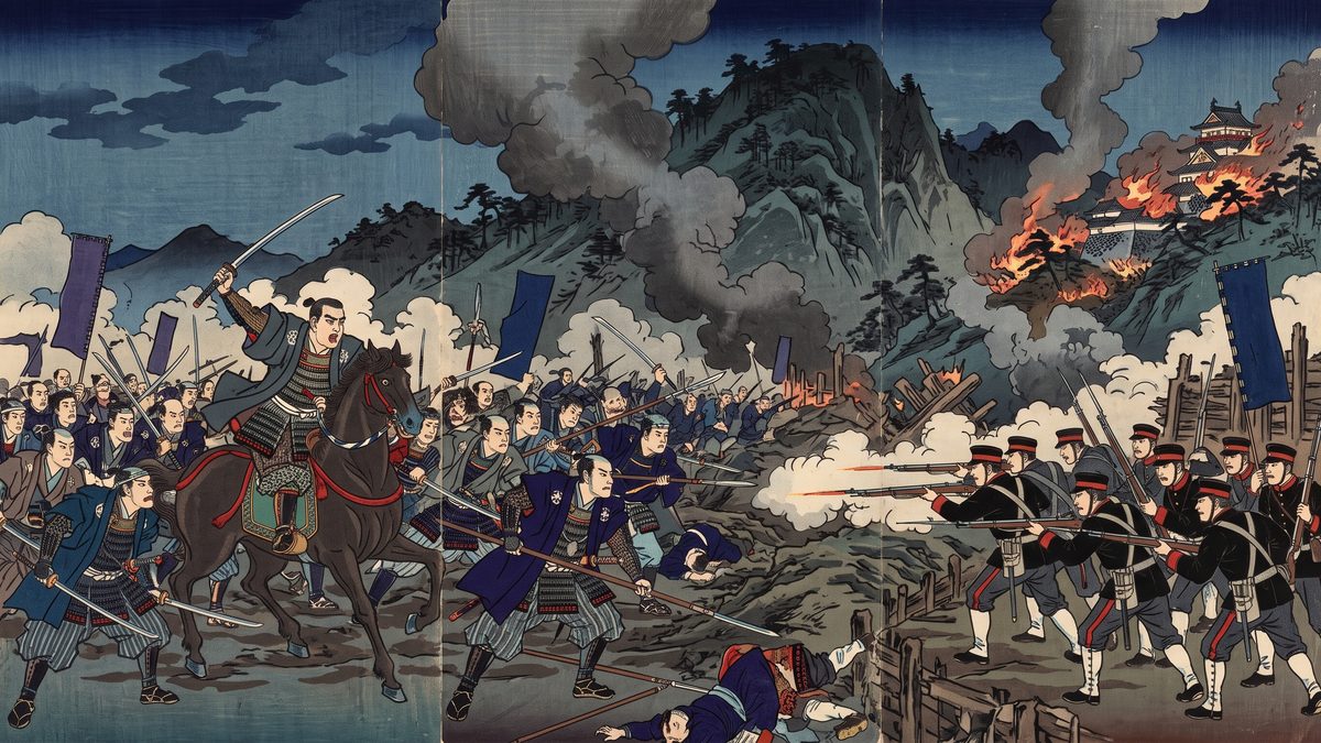 西南戦争の浮世絵イラスト