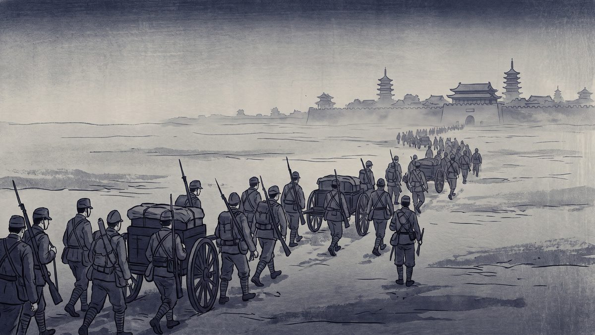 日中戦争の浮世絵イラスト