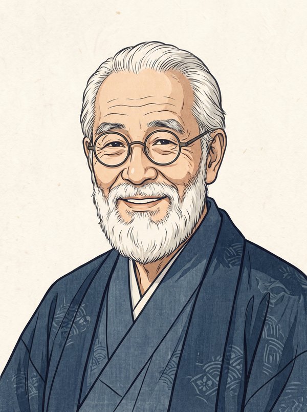 「語呂で覚える日本史」の博士イラスト
