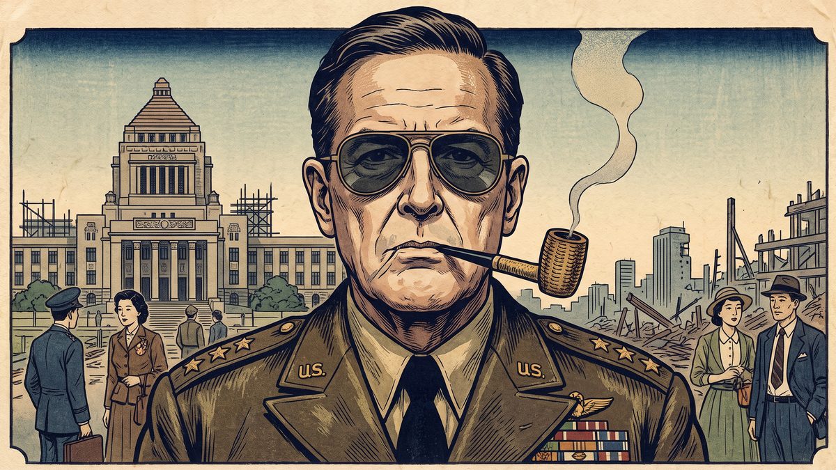 ダグラス・マッカーサーの浮世絵イラスト