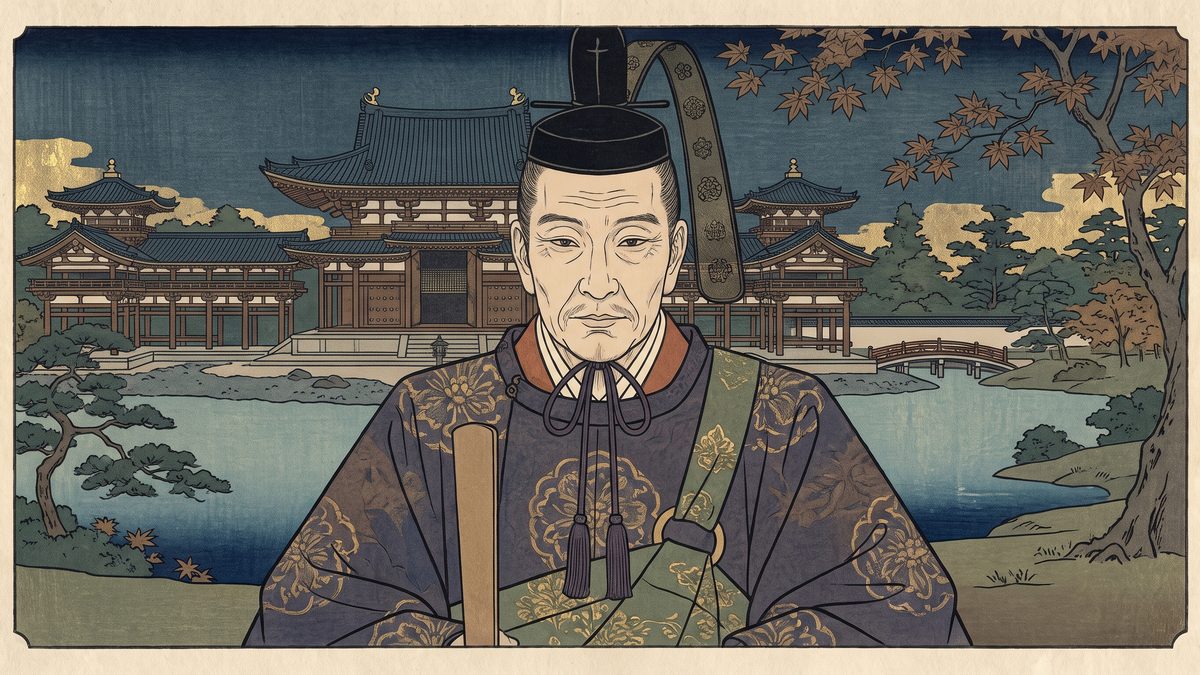 藤原頼通の浮世絵イラスト