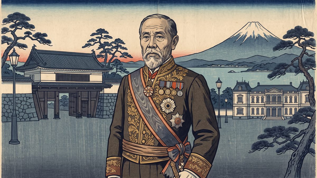 伊藤博文の浮世絵イラスト