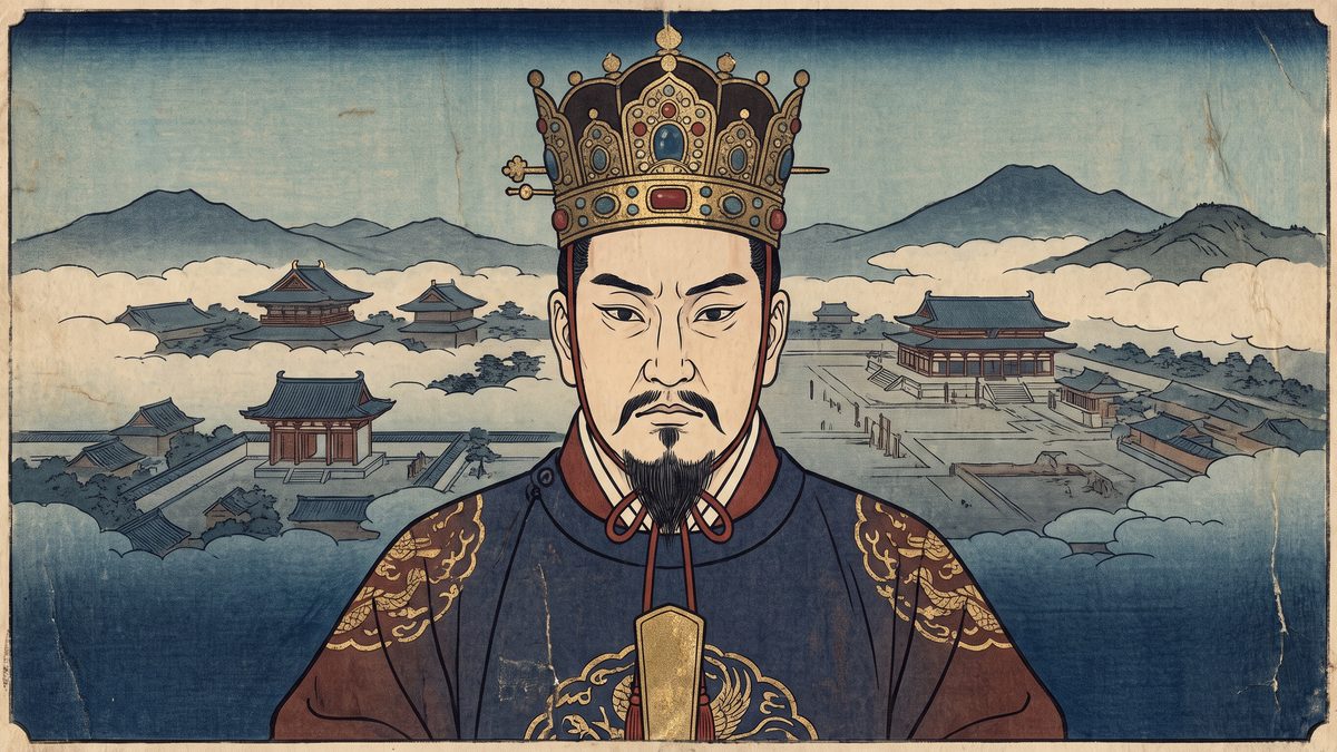 桓武天皇の浮世絵イラスト