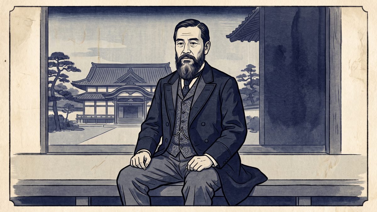 桂太郎の浮世絵イラスト