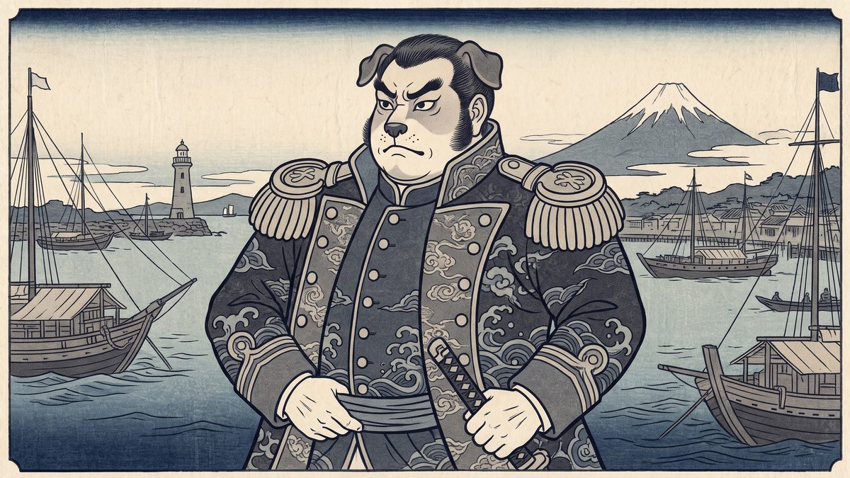 西郷隆盛の浮世絵イラスト