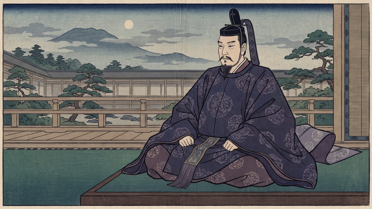 天武天皇の浮世絵イラスト