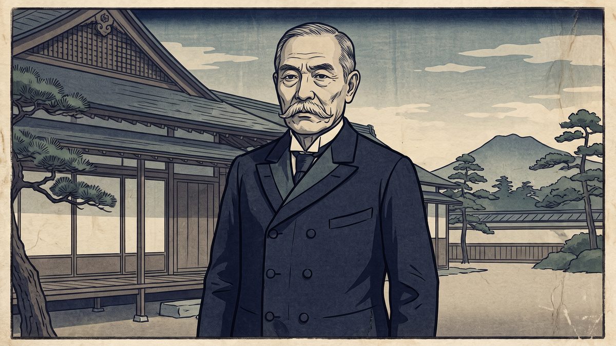 山縣有朋の浮世絵イラスト