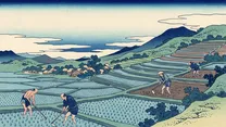 墾田永年私財法の浮世絵イラスト