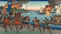 承平天慶の乱（平将門・藤原純友）の浮世絵イラスト