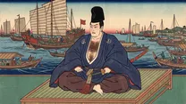 平清盛が太政大臣にの浮世絵イラスト