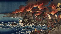 鎌倉幕府の滅亡の浮世絵イラスト