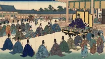 建武の新政の浮世絵イラスト