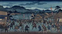 山城の国一揆の浮世絵イラスト