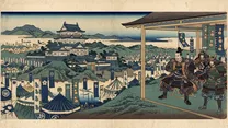 豊臣秀吉の全国統一の浮世絵イラスト