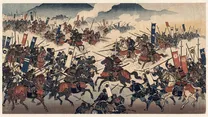 関ヶ原の戦いの浮世絵イラスト