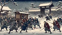 桜田門外の変（井伊直弼暗殺）の浮世絵イラスト