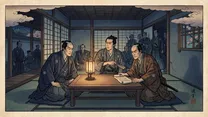 薩長同盟の浮世絵イラスト