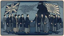 日英同盟の浮世絵イラスト