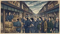米騒動・原敬内閣の浮世絵イラスト