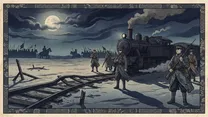 満州事変の浮世絵イラスト