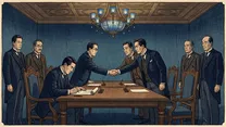 日独伊三国同盟の浮世絵イラスト
