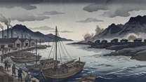 朝鮮戦争（特需景気）の浮世絵イラスト